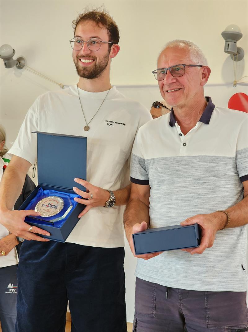 Martyn and Daniel Lewis finish 3rd in the Fireball Europeans at Maccagno photo copyright Frank Miller taken at Unione Velica Maccagno and featuring the Fireball class