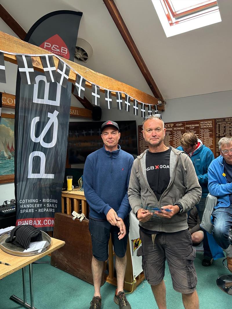 DJ Edwards & Vyv Townend finish 2nd in the P&B and Zhik Fireball Nationals 2025 photo copyright LSC taken at Looe Sailing Club and featuring the Fireball class