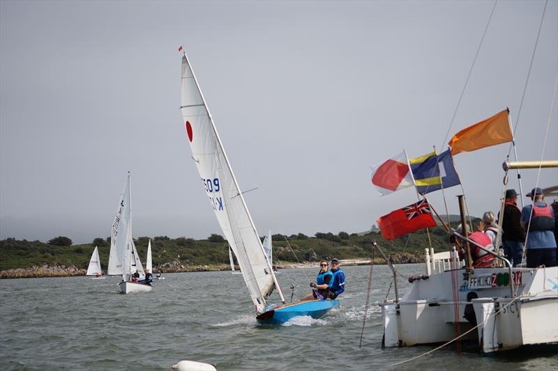 Varnish still tacky? James Bishop and Alex Lammie in James' just refurbished Fireball - Kippford Week at Solway photo copyright Finlay Train taken at Solway Yacht Club and featuring the Fireball class