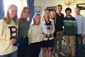 Team USA with loaned Fireflys compete in 3 days - Michelle Lahrkamp and Ciara Rodriguez Horan collect first and second trophies on the Round Puffin Race - Menai Strait Regattas © Liz Potter