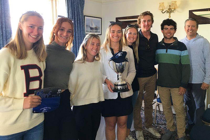 Team USA with loaned Fireflys compete in 3 days - Michelle Lahrkamp and Ciara Rodriguez Horan collect first and second trophies on the Round Puffin Race - Menai Strait Regattas - photo © Liz Potter