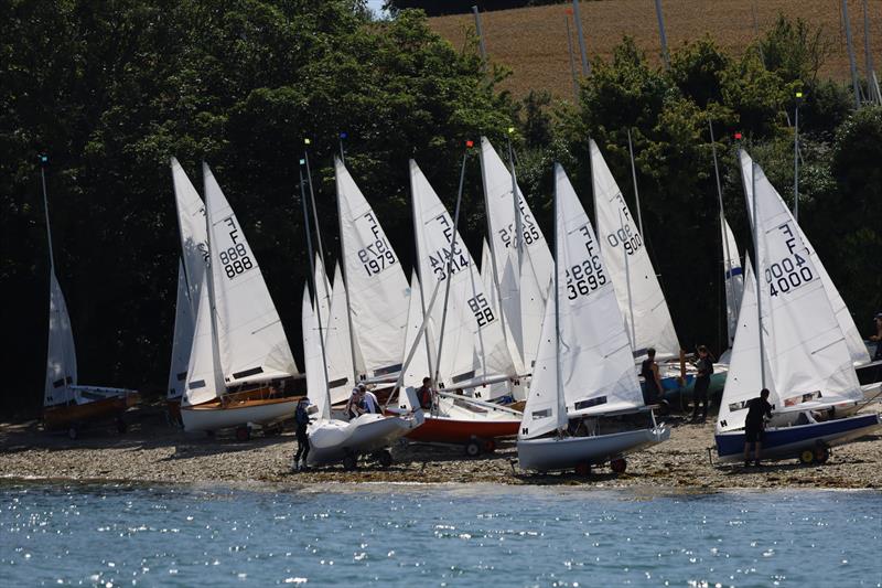 Launching on day 1 of the Firefly Nationals at Restronguet photo copyright Alice Gardner taken at Restronguet Sailing Club and featuring the Firefly class