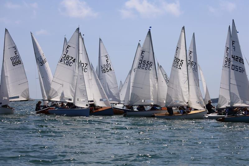 'Spot the gybe mark' on day 1 of the Firefly Nationals at Restronguet photo copyright Alice Gardner taken at Restronguet Sailing Club and featuring the Firefly class