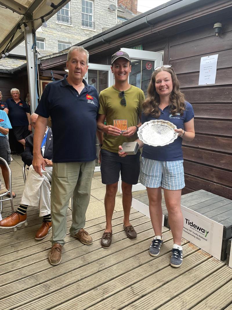 Firefly Nationals 2025 at Lyme Regis - Jenny Smallwood and Philip Aldhous win the Deben Ladies Trophy - photo © Jo Mason