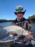 Tarpon can be good fun on light tackle and soft plastics when the jacks aren't biting