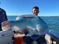 Jack Scott had his hands full hauling in this magnificent 9.7kg bluey