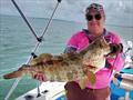 Amanda's estuary cod didn't pull as hard as they usually do - for obvious reasons
