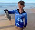 Ari Davis was stoked to catch his first Hervey Bay flathead near the Torquay jetty. The first of many to come no doubt Ari. Well done mate