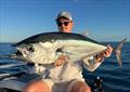Joe with a softie-crunching longtail from Hervey Bay waters. Cool bycatch for sports fishos chasing snapper