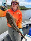 Erica Newton had a ball fishing a local estuary for fish such as this flatty