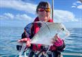 Erica enjoyed fabulous conditions recently and caught this cute little diamond trevally amongst plenty of other fish