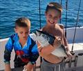 Fun times for the Ridgeway boys whilst out fishing with their dad, Brock