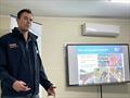 VFA recreational fisheries manager Taylor Hunt presenting at a rec fishing forum