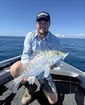Grunter bycatch whilst fishing for snapper is a true bonus of Hervey Bay fishing. Balin with a beauty