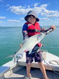 There are lots of queenies about, from local creeks to the straits. Fun fish for the kids, especially when using topwater lures