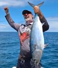Tony was ecstatic to catch his first ever tuna. Thanks to his mate and gun local fisho, Dean Abbott
