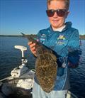 Flathead don't stand a chance when Ollie is nearby flicking lures