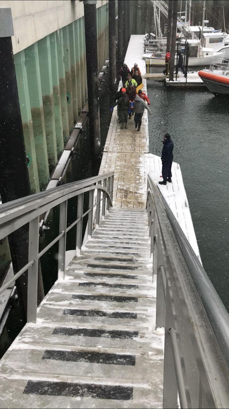 Coast Guard rescues 4 from water after boat capsizes near Eastport, Maine - photo © U.S Coast Guard