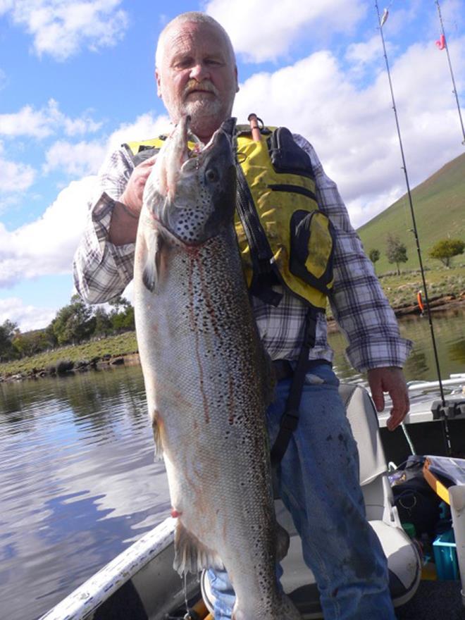 Banjo with his 25.5lb Atlantic photo copyright Carl Hyland taken at  and featuring the Fishing boat class