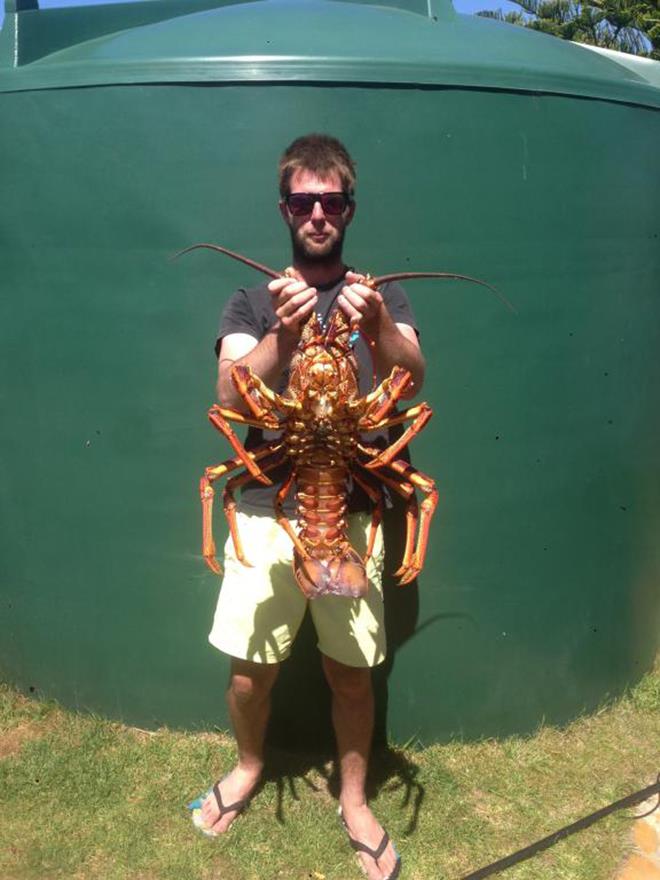 Elliot with his 5kg lobster photo copyright Carl Hyland taken at  and featuring the Fishing boat class