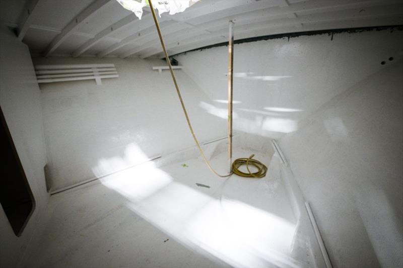 Progress in the master stateroom - Blue View Bayliss 78' - photo © Bayliss Boatworks