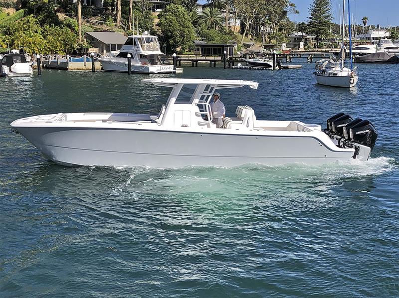 Terrific utility - Invincible 35 Powercat photo copyright Boat Monster taken at  and featuring the Fishing boat class