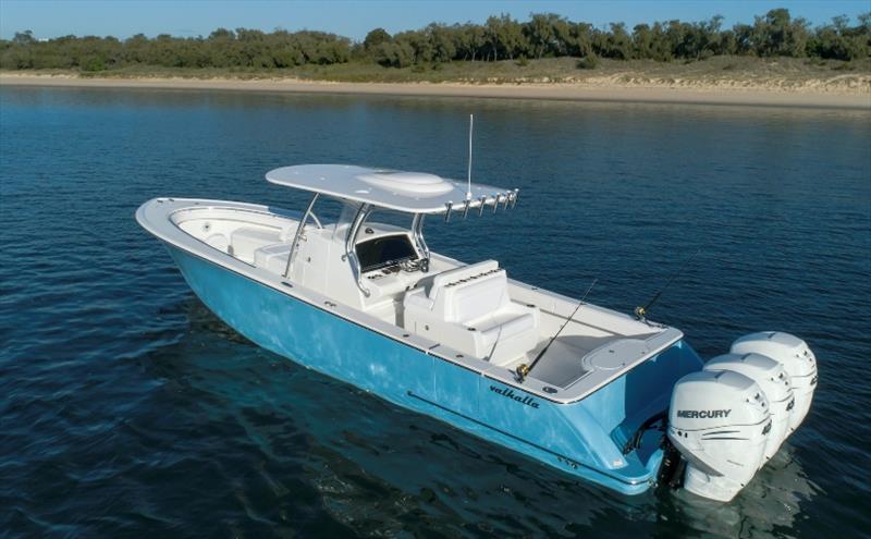 Valhalla V-37 stable fishing platform photo copyright Game & Leisure Boats taken at  and featuring the Fishing boat class