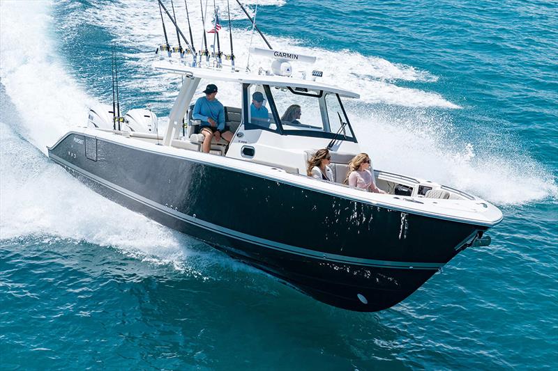 Pursuit Boats S 358 Sport photo copyright Marc Montocchio taken at  and featuring the Fishing boat class