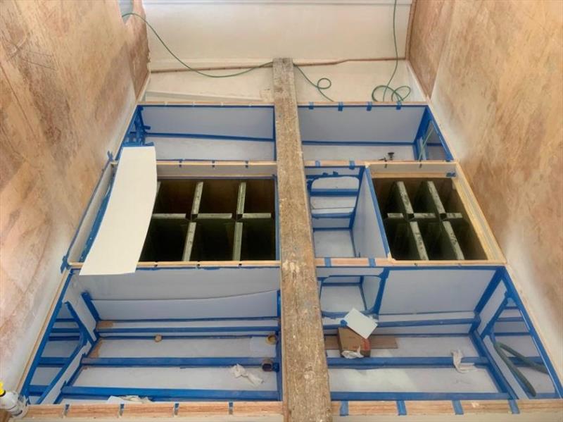 Hull #7 Forward Bilge Tanks photo copyright Michael Rybovich & Sons taken at  and featuring the Fishing boat class
