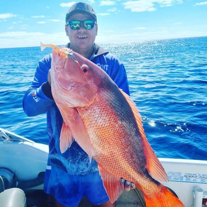 Robert Fox with a solid Nanny caught on a plastic - photo © Fisho's Tackle World