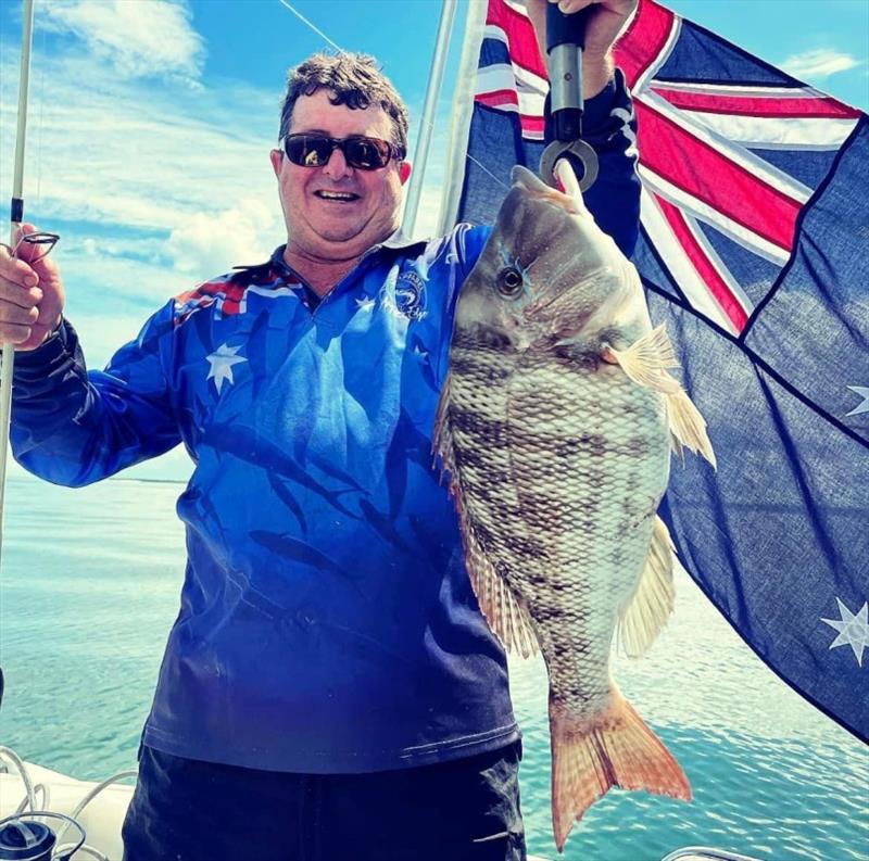 Jeff got into some nice grass sweetlip on Australia Day photo copyright Fisho's Tackle World taken at  and featuring the Fishing boat class