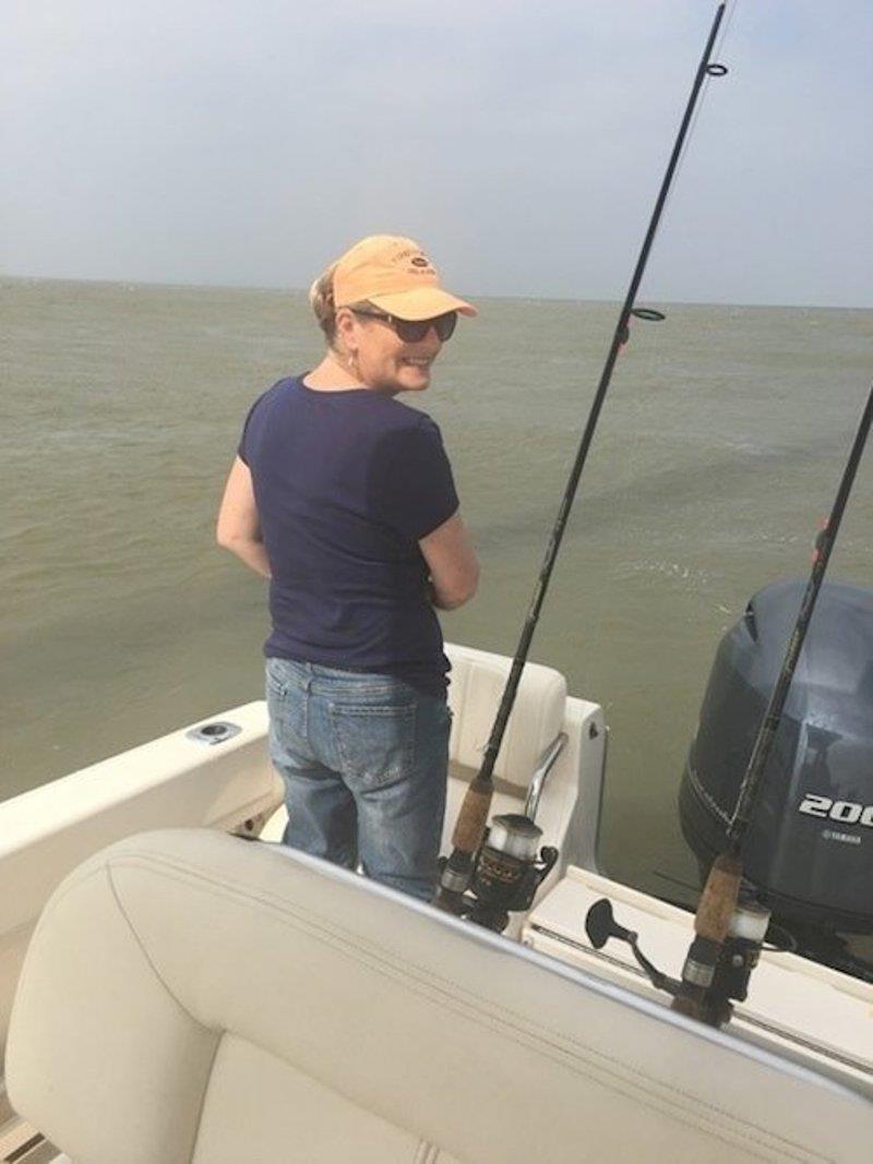 Leigh gets in on the fishing action, too. - photo © Grady-White