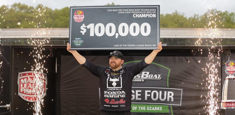 Jesse Wiggins won the Bass Pro Tour Bass Boat Technologies Stage Four photo copyright Bass Cat & Yar-Craft Boats taken at  and featuring the Fishing boat class
