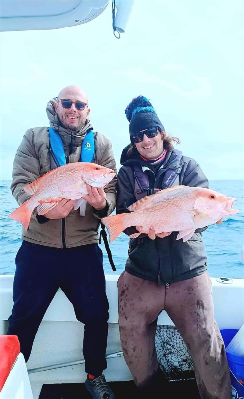 Winter fishing in a centre console...brrrrrr! Pic: Hot Reels Pro Fish Charters photo copyright Fisho's Tackle World taken at  and featuring the Fishing boat class
