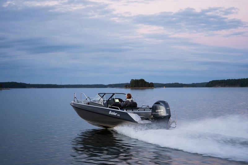 In addition to cruising at the most economical speed, it is also important to optimise the trim on boats with outboard motors. photo copyright Buster Boats taken at  and featuring the Fishing boat class