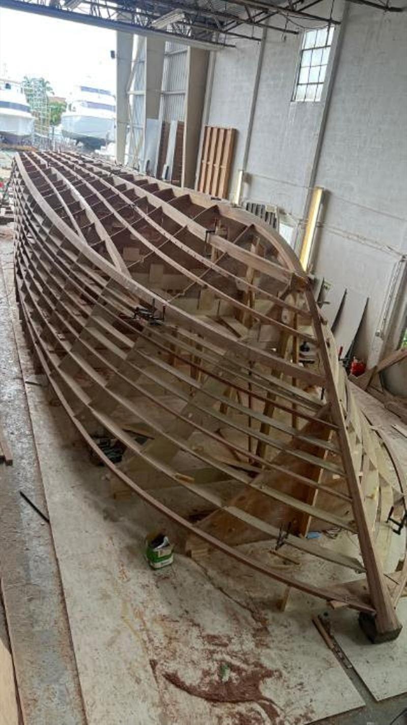 Hull #9 Complete jig 2 - photo © Michael Rybovich & Sons
