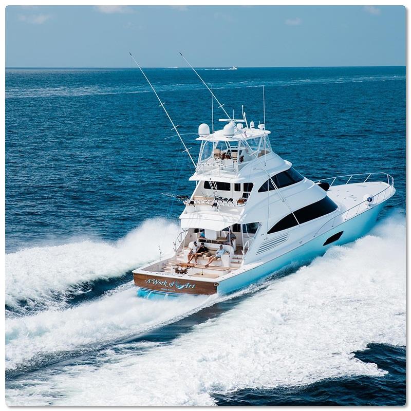 A Work of Art photo copyright Viking Yachts taken at  and featuring the Fishing boat class