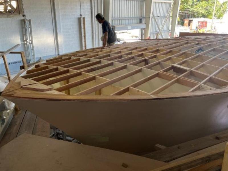 Hull #8 - Foredeck structure - photo © Michael Rybovich & Sons