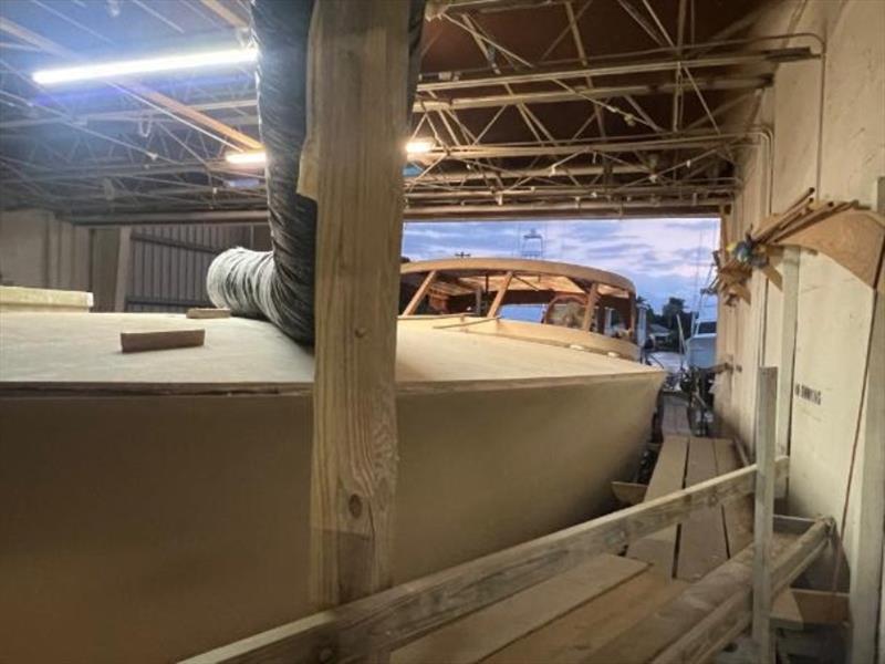Hull #8 - Early morning in the shed - photo © Michael Rybovich & Sons