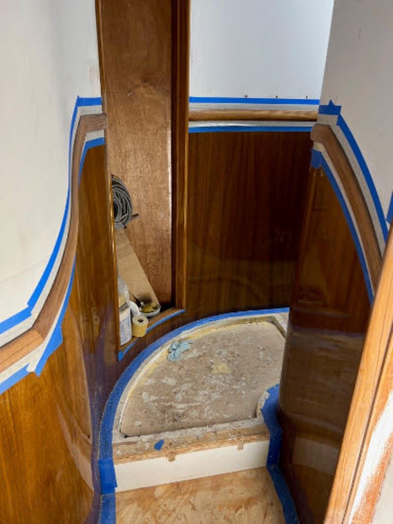 Hull #7 - Companionway veneer photo copyright Michael Rybovich & Sons taken at  and featuring the Fishing boat class