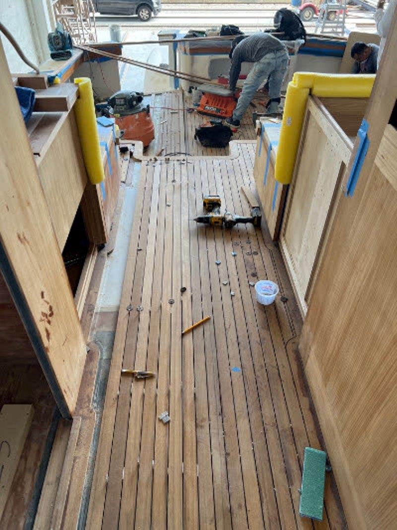 Hull #7 - Mezzanine deck installation photo copyright Michael Rybovich & Sons taken at  and featuring the Fishing boat class