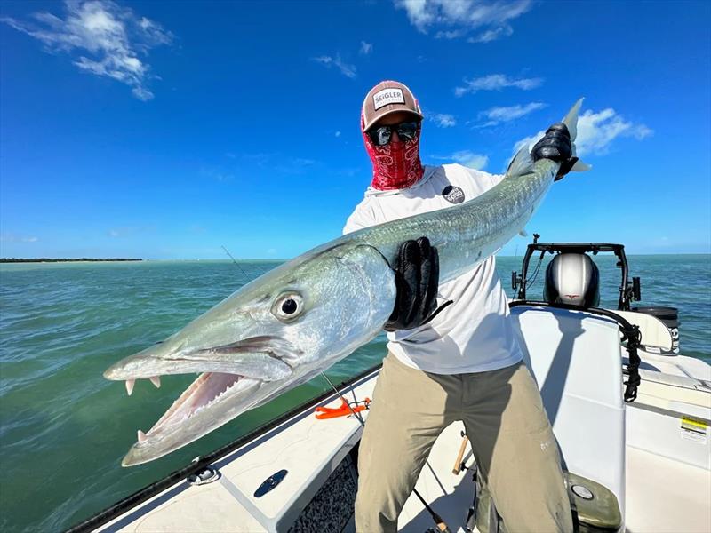 Captain Scott Brown on Lower Florida Keys bonefish, barracuda and more photo copyright St. Croix Rods taken at  and featuring the Fishing boat class