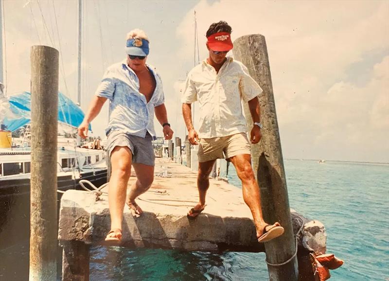 Karl Anderson and Peter B. Wright - Bimini, circa 1988. Fun times with one of the great rascals of all time - photo © AFTCO