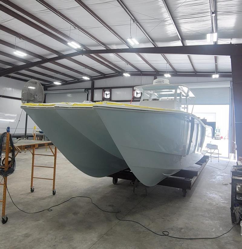 Ice Blue 35IFC powered by twin 300 HP Mercury V8 Verados - photo © Insetta Boatworks