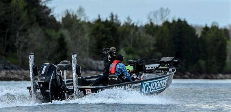 Gussy takes off down the Tennessee River in his Lund Pro-V Bass photo copyright BASS Editorial taken at  and featuring the Fishing boat class
