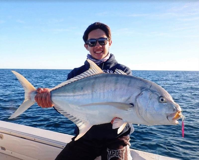 Jigging goldies is a ton of fun Well done again Sean - photo © Fisho's Tackle World