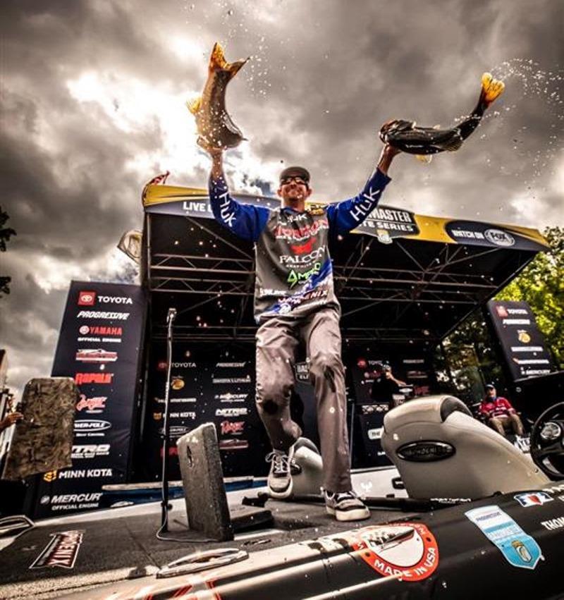 Huk's Luke Palmer dominates Championship to win first Bassmaster Elite Title at Santee Cooper Lakes photo copyright Huk taken at  and featuring the Fishing boat class