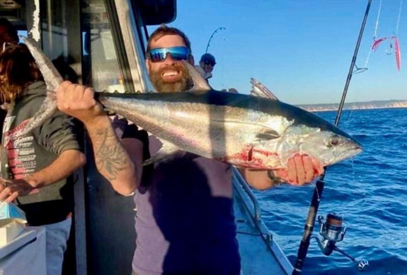 Long tails can be found offshore, as well as in the bay. They are quite thick down south right now photo copyright Fisho's Tackle World taken at  and featuring the Fishing boat class