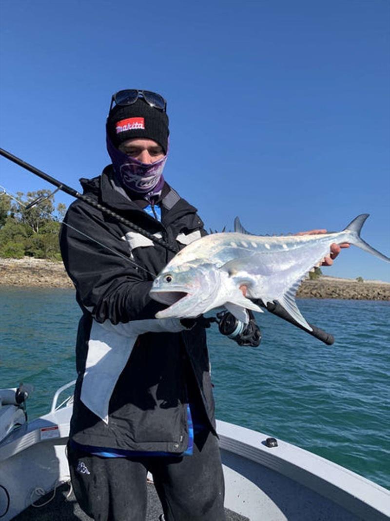 Queenfish action aplenty for Nathan. Ample opportunity to catch similar fish incoming weeks - photo © Fisho's Tackle World