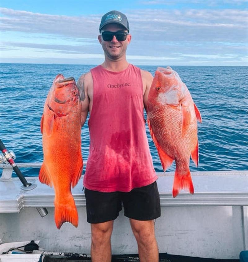Two of the most sort after demersal species on our reefs, nice fish Dylan - photo © Fisho's Tackle World